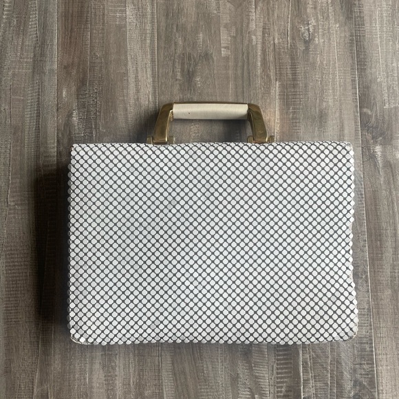 Vintage Metal Mesh Satchel Handbag White - Picture 5 of 10